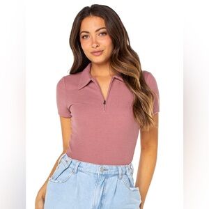 Celebrity Pink - Pink half zip sweater polo size XXL NWT